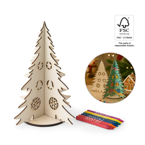 PINERY. Zerlegbarer Weihnachtsbaum aus Holz zum Bemalen